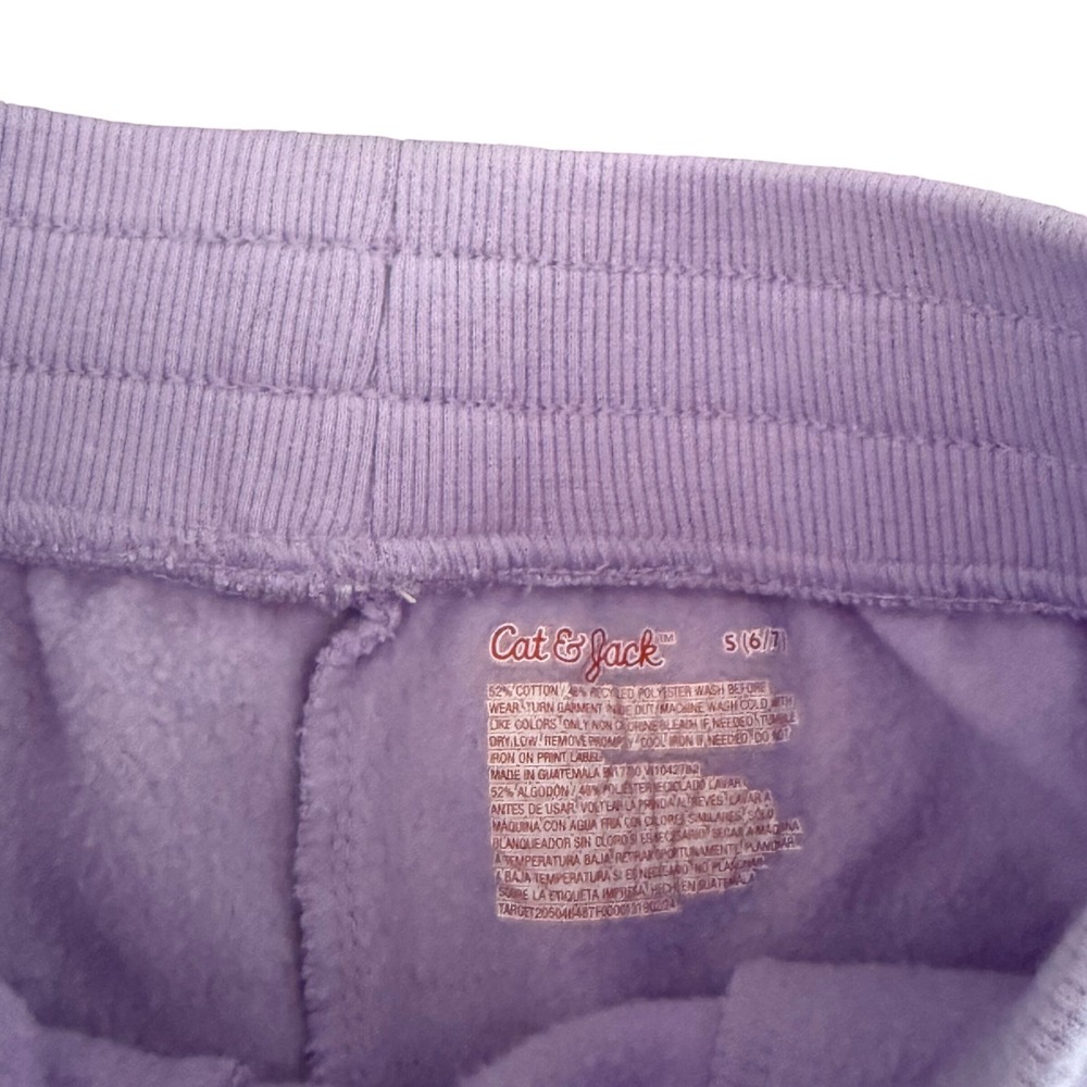 Cat Jack Toddler Girls Lavender Cloth Shorts Drawstring Pockets Size S 6/7 - Picture 3 of 5